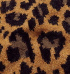 KAPITAL - Leopard-Jacquard Wool-Blend Sweater Vest - Men - Brown
