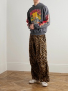 KAPITAL - Buster Peckish Rainbowy Printed Cotton-Jersey Hoodie - Gray