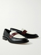 VINNY's - Townee Polished-Leather Penny Loafers - Black