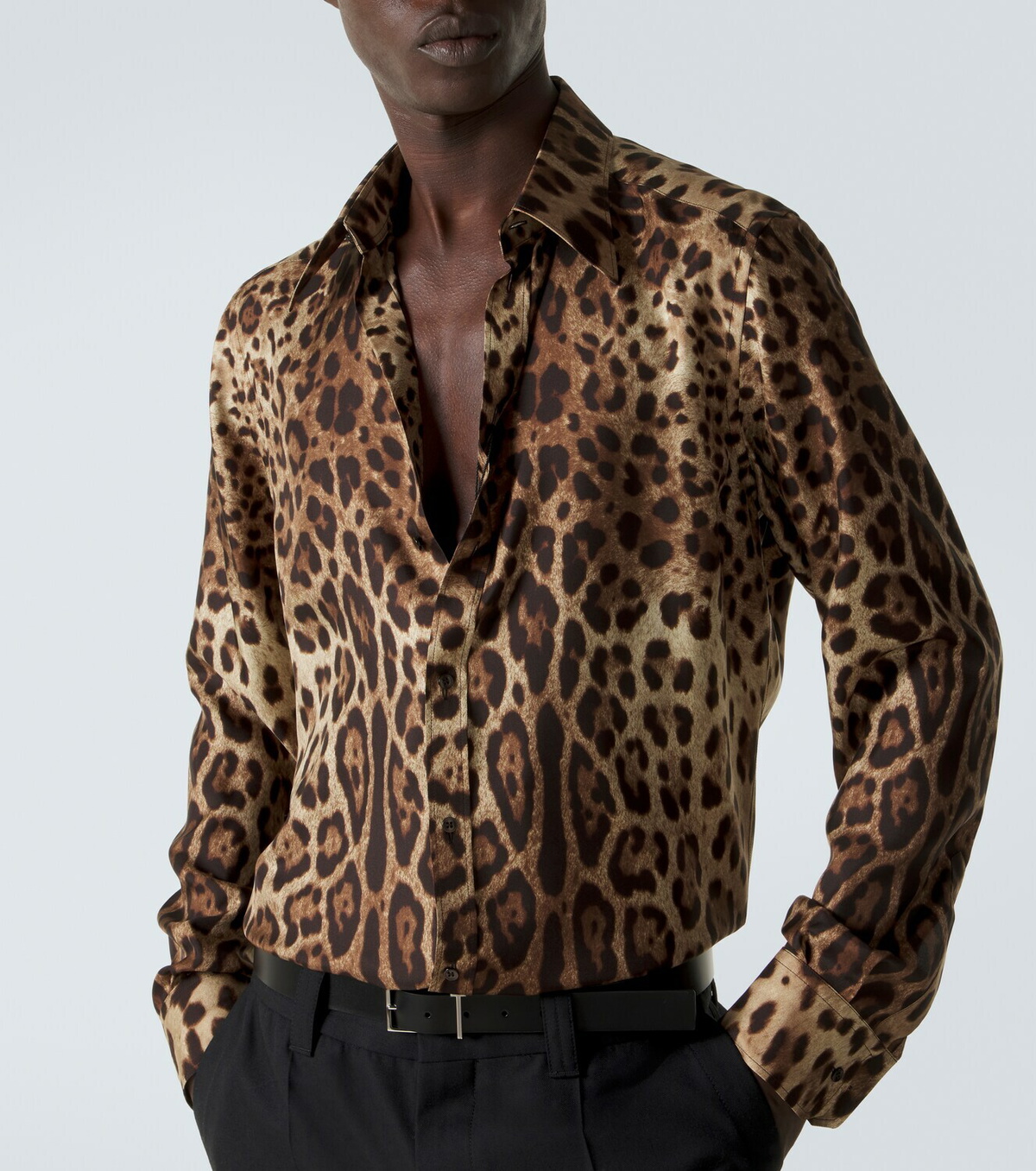 Dolce&Gabbana Leopard-print silk shirt
