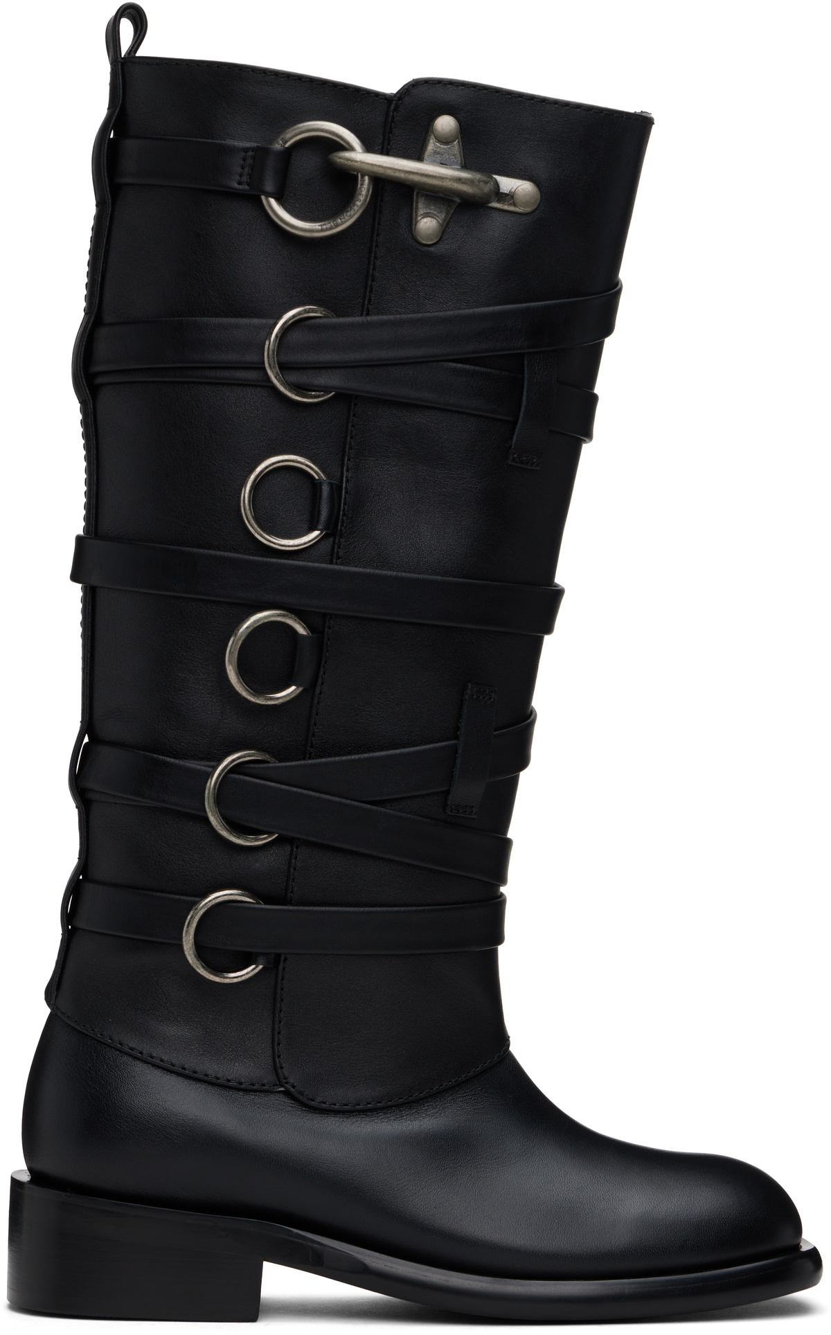 ロングブーツ [Anderson Bell] HEATHER CUT-OUT LONG BOOTS Andersson Bell Black Heather Cutout Leather Boots Andersson Bell