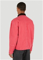 Washed Patch Pocket Jacket in Pink