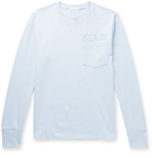 Helmut Lang - Logo-Embroidered Cotton-Jersey T-Shirt - Blue