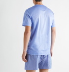 Zimmerli - Cotton-Jersey Henley Pyjama T-Shirt - Blue
