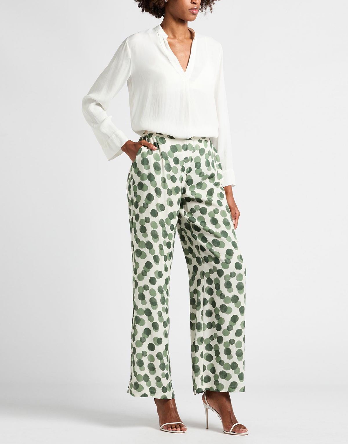 Manila Grace Womens Top in Off white