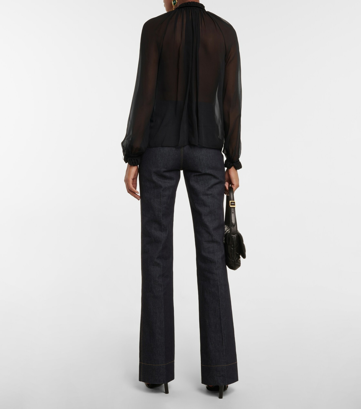 Saint Laurent Silk Chiffon Blouse Saint Laurent 3496