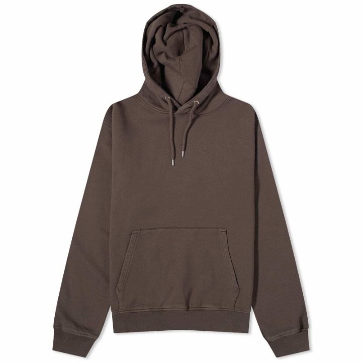 Photo: Colorful Standard Men's Classic Organic Popover Hoodie in CffBrwn