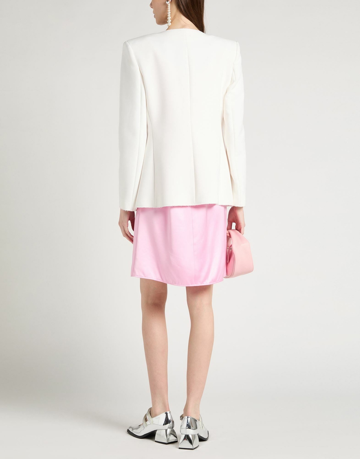 Msgm Womens Blazer in White