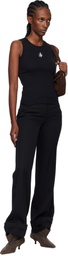 JW Anderson Black Anchor Embroidery Tank Top