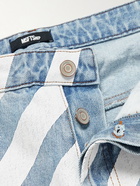 MSFTSrep - Straight-Leg Logo-Print Jeans - Blue