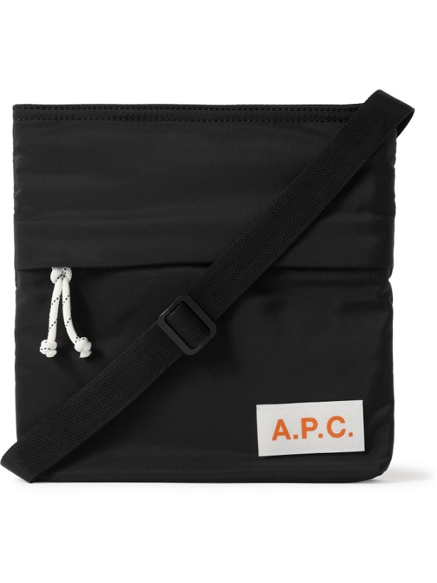 Photo: A.P.C. - Protection Logo-Appliquéd Tech-Canvas Messenger Bag