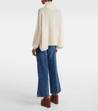 Chloé Pointelle wool-blend and silk turtleneck sweater