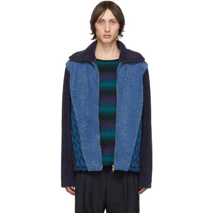 Photo: Missoni Blue and Navy Zig Zag Zip Jacket