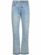 AMIRI Floral Embellished Straight Denim Jeans
