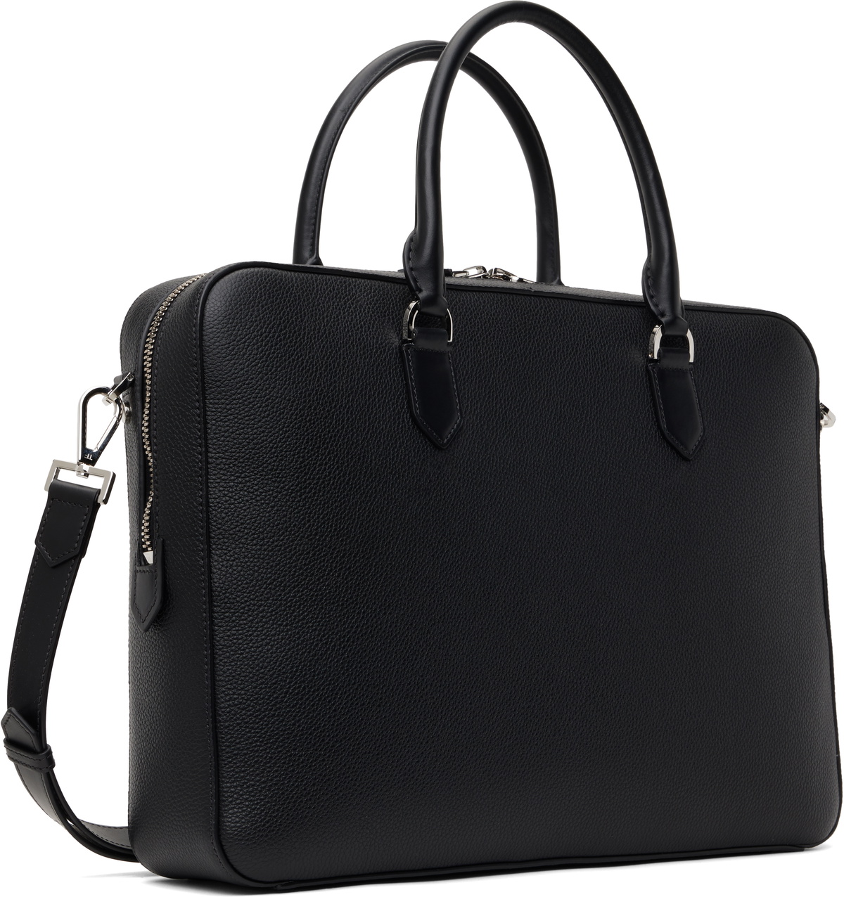 TOM FORD Black Soft Grain Leather Elliot Briefcase TOM FORD