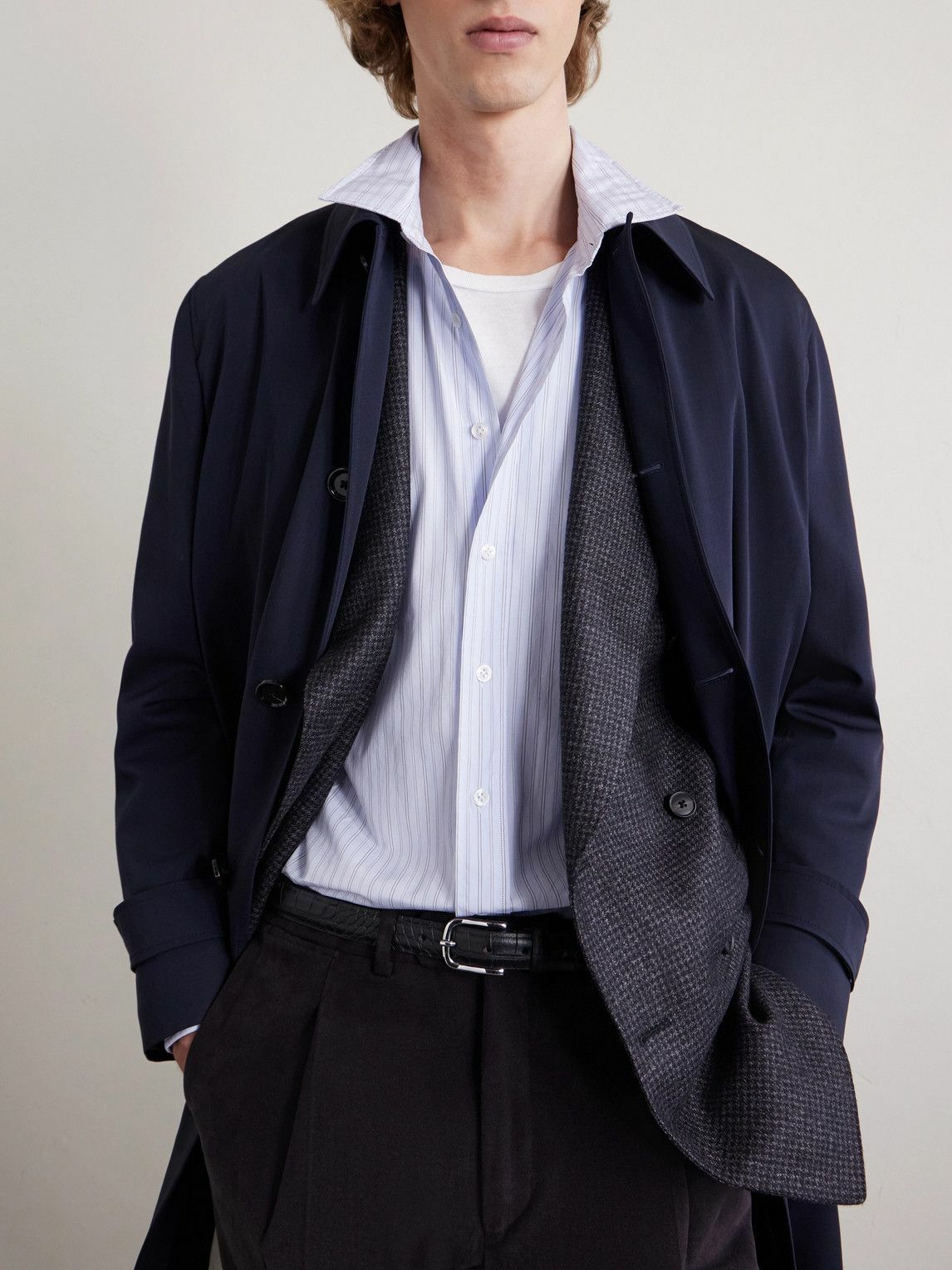 Lardini - Striped Cotton Shirt - Blue