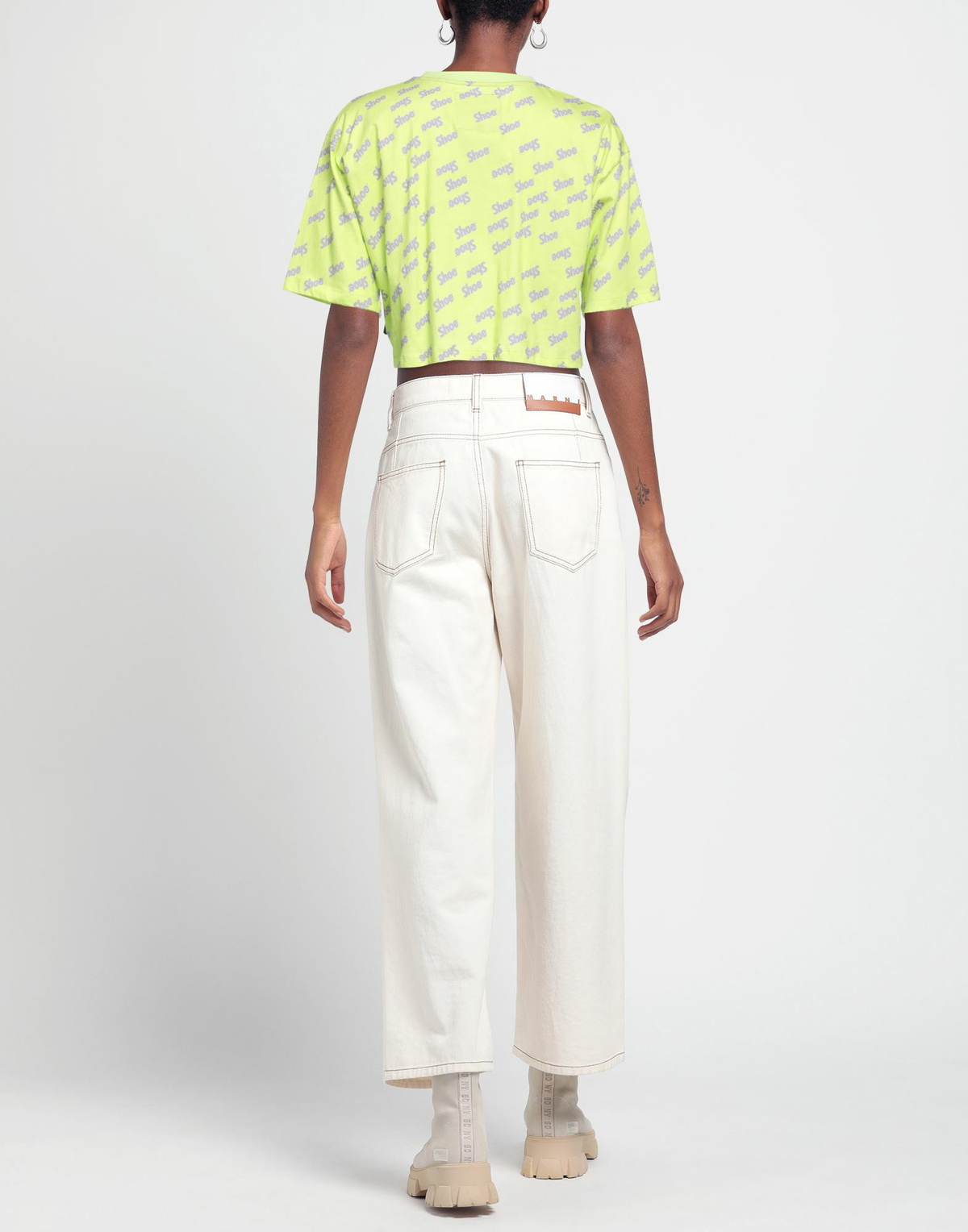 Shoe Womens T-shirt Lime in Green