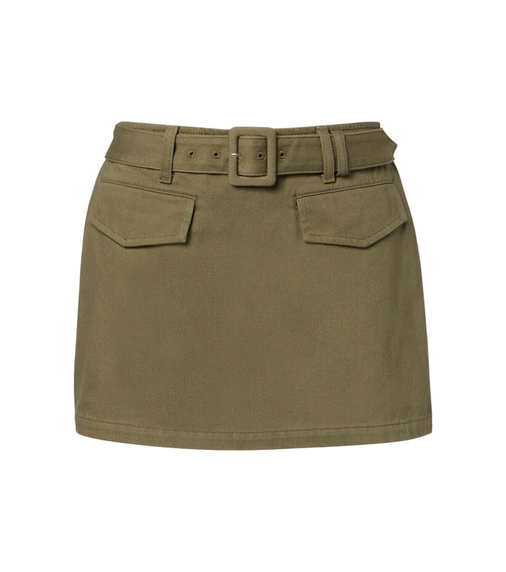 Photo: Self-Portrait Belted cotton twill skort