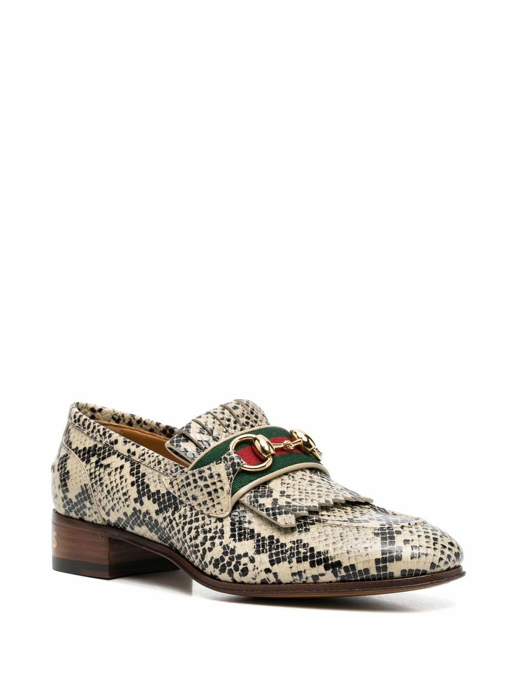 GUCCI - Horsebit Snake-effect Leather Loafers Gucci GUCCI - Horsebit Snake-effect Leather Loafers Gucci