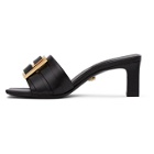 Versace Black Greta Empire Heeled Sandals