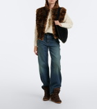 Isabel Marant Bekett shearling-lined suede wedge sneakers