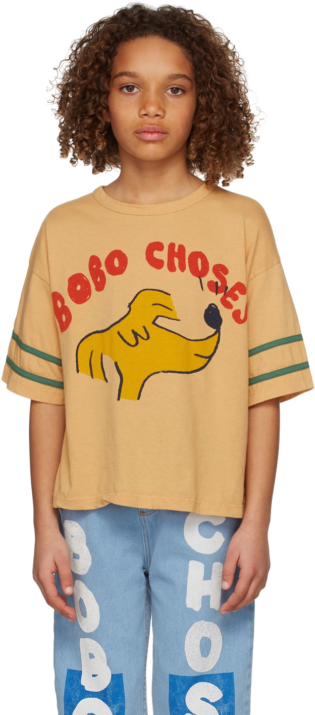 Bobo Choses Kids Beige Sniffy Dog T-Shirt Bobo Choses