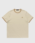 Fred Perry Twin Tipped T Shirt Beige - Mens - Shortsleeves