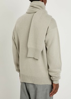 Calvin Klein Scarf-effect Cashmere Jumper Pearl