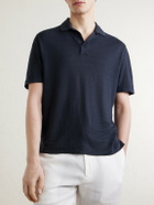 Canali - Linen Polo Shirt - Blue