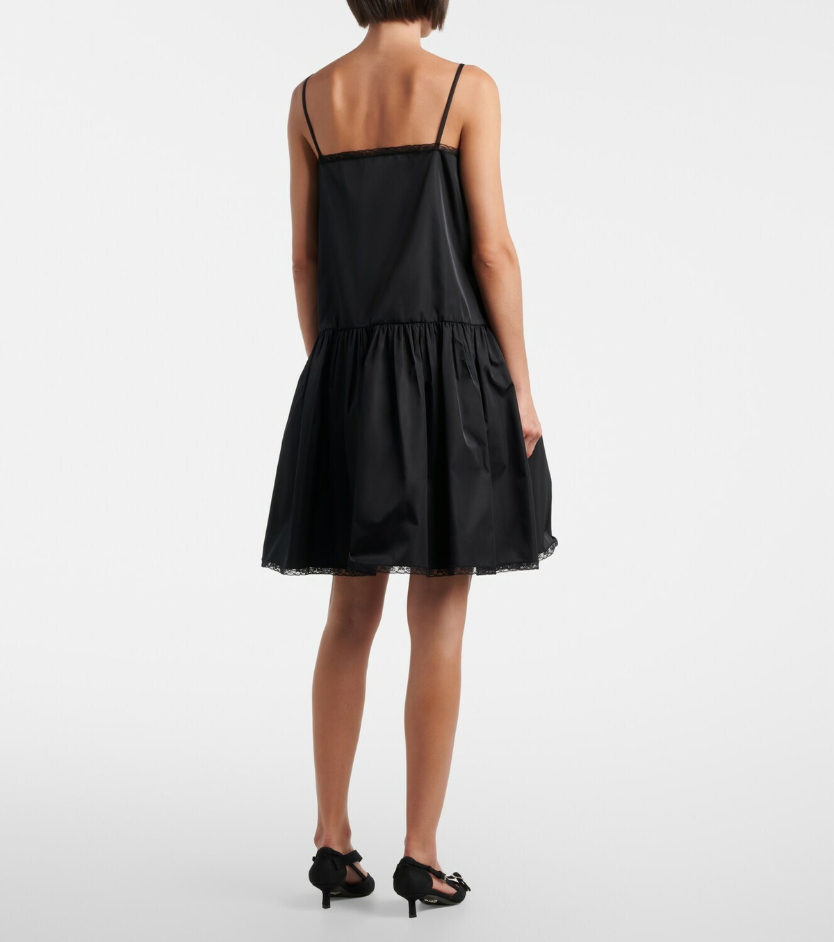 Prada Re-Nylon lace-trimmed minidress