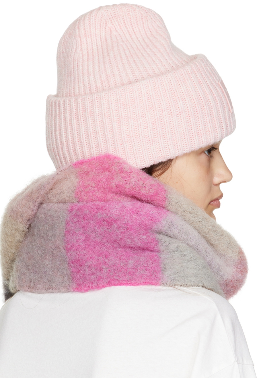 Acne Studios Pink Ribbed Beanie Acne Studios