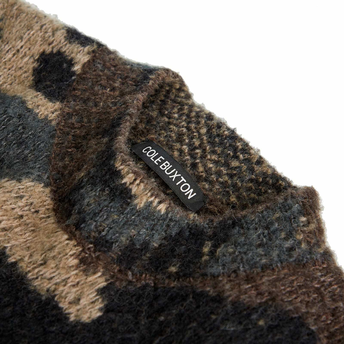 END. x Cole Buxton Cb Logo Knit Sweatshirt in Camo