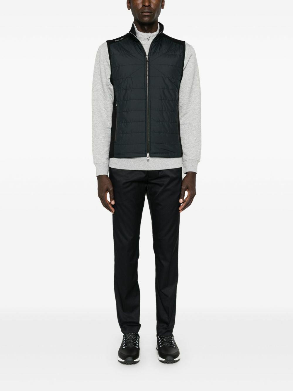 RLX Ralph Lauren Black Hybrid Full-Zip Gilet