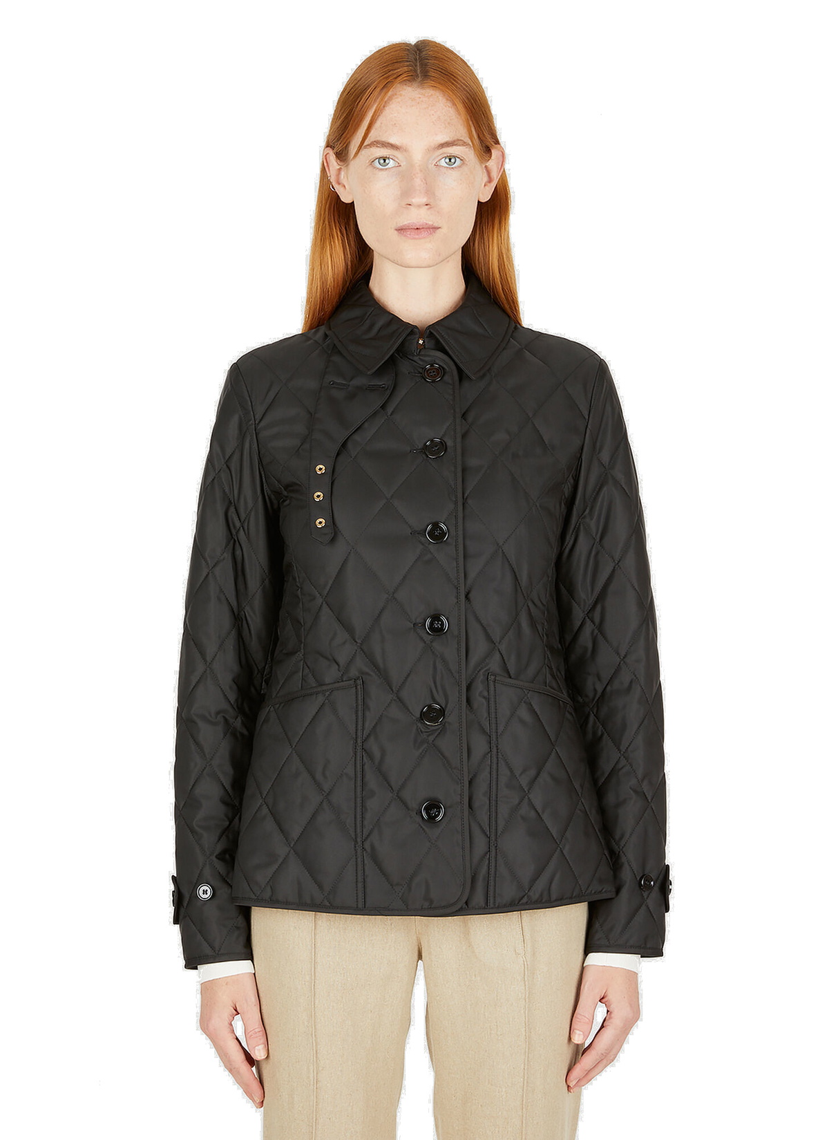 Fernleigh Quilted Jacket in Black Burberry