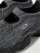 Oakley Factory - Suede, Mesh and Stretch-Knit Slip-On Sneakers - Black