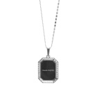 Alexander McQueen Men's Rectangular Medallion Pendant Necklace in Silver