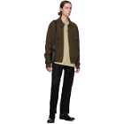 Lemaire Brown Knitted Military Shirt Jacket