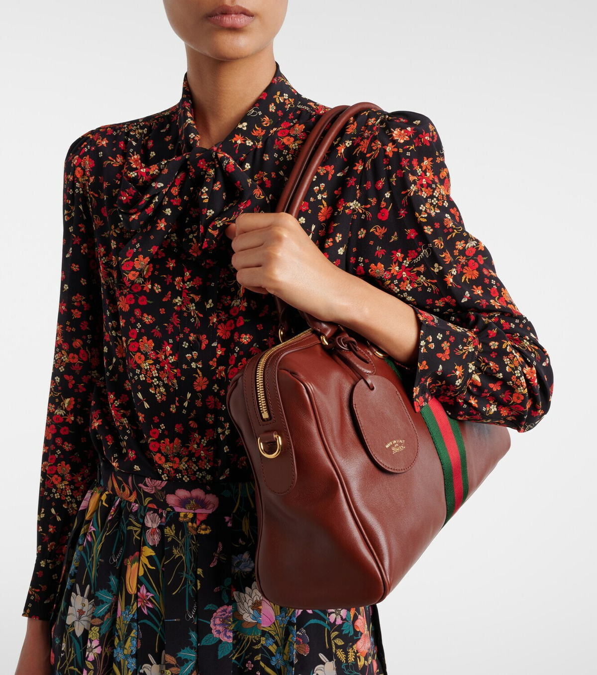 Gucci Borsetto Large leather bowling bag