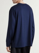 ATON - Wool Long-Sleeved T-Shirt - Blue