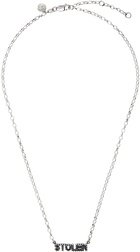 Stolen Girlfriends Club Silver Spike Stamp Necklace