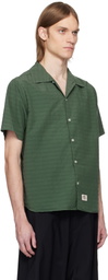 RANRA Green Sun Stripy Cotton Shirt