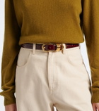 Déhanche Hollyhock croc-effect leather belt