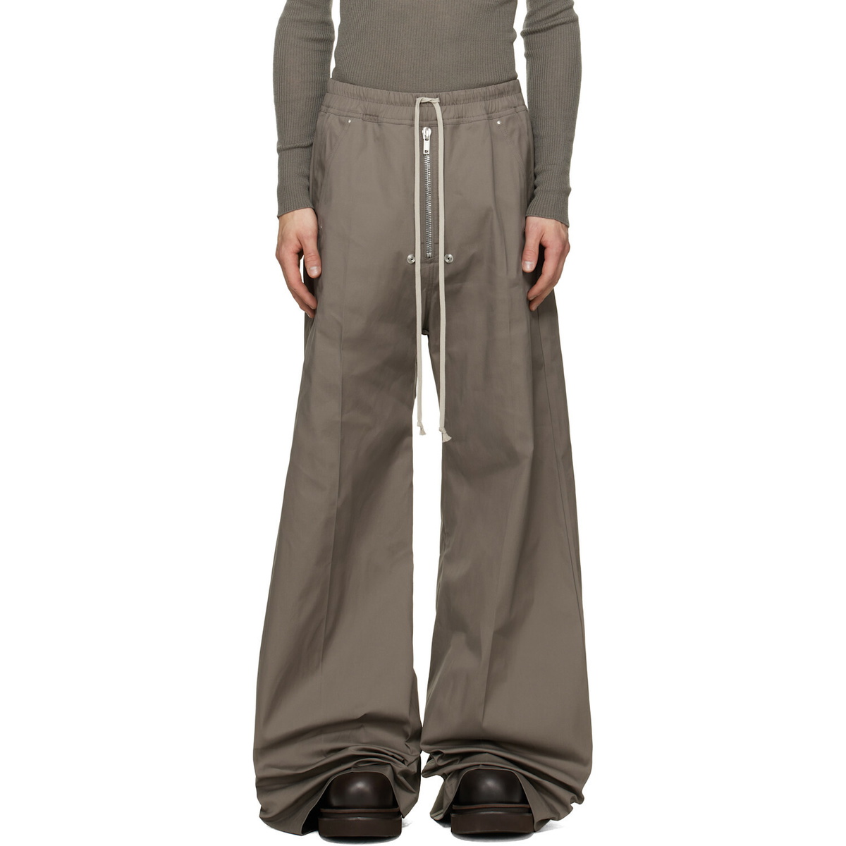 Rick Owens Gray Tower Wide Bela Trousers