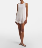 Alaïa Pleated silk minidress