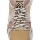 Fendi Pink and Beige Translucent Vinyl Sneakers
