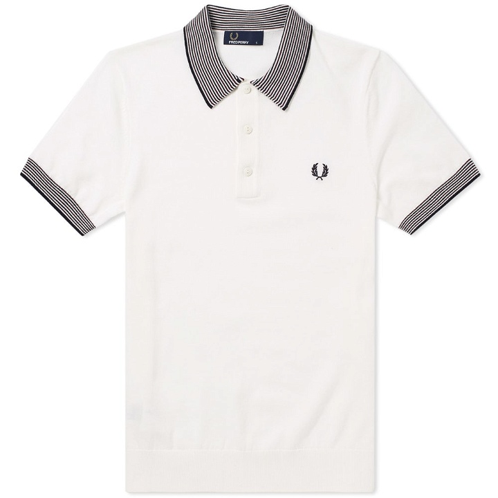 Photo: Fred Perry Stripe Trim Knitted Shirt