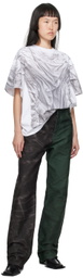 Serapis Black & Green Paneled Jeans