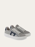 Ferragamo Mens Gancini low cut sneaker in Grey