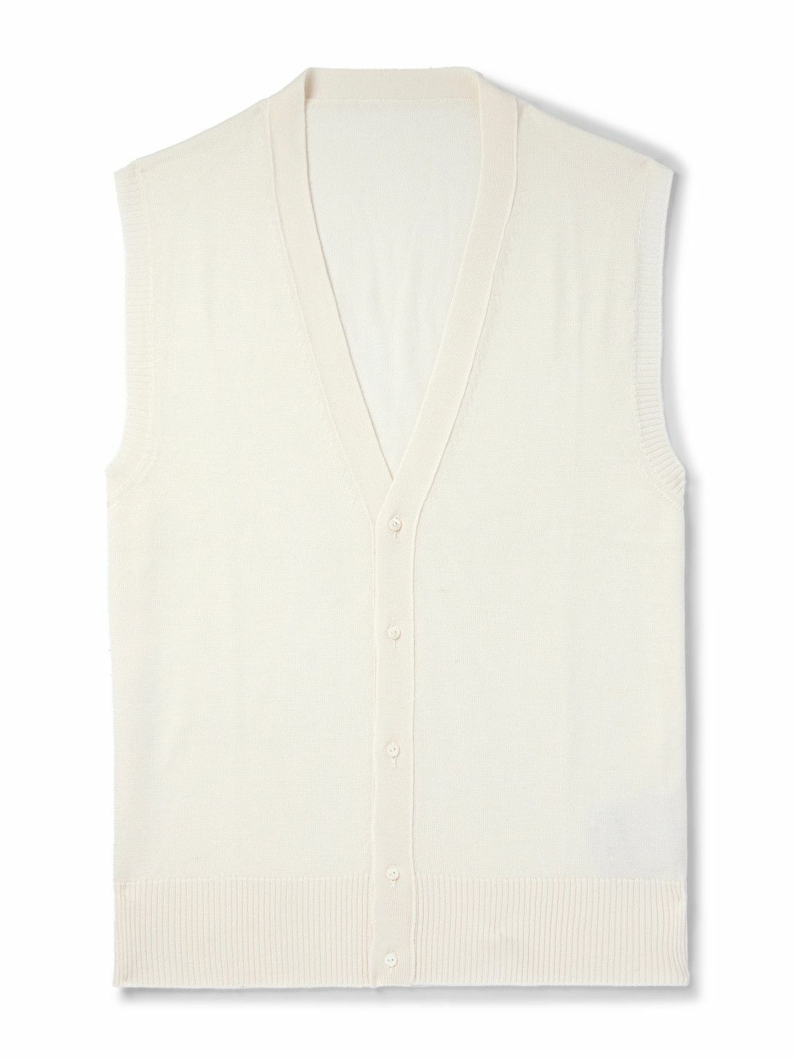 Stòffa - Wool and Silk-Blend Sweater Vest - Neutrals