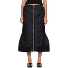 Simone Rocha Black Padded Sculpt Bomber Midi Skirt